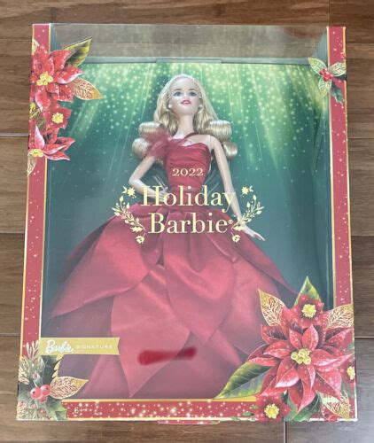 New Barbie Signature Holiday Barbie Doll Blonde Hby New Ready