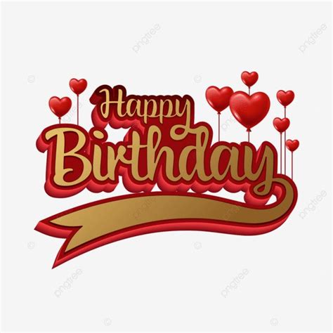 Happy Birthday Card With Hearts And Ribbon