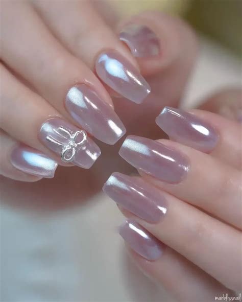 35 Stunning Nude Chrome Nails Guide To Elegant Nail Art