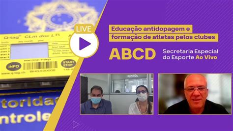 Live debate educação antidopagem nos clubes formadores de atletas no