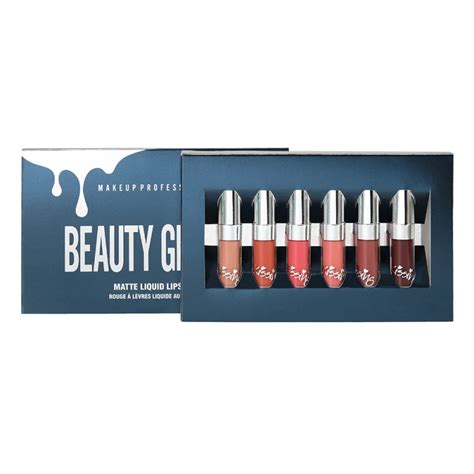 Beauty Glazed 6pcs Set Professional Makeup Liquid Lip Gloss Matte Lip