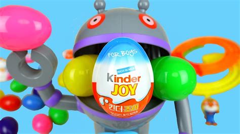 Kinder Joy Surprise Eggs Robot Game Toys Pororo ToyPudding YouTube