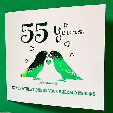 Emerald Wedding Anniversary Married 55 Years Etsy