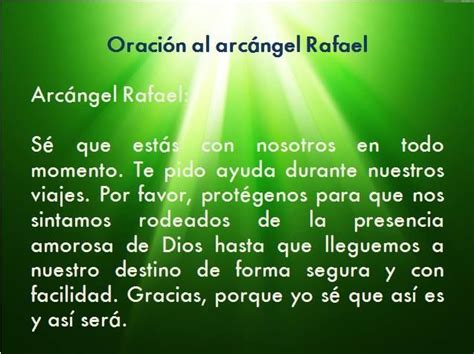 UniversoDeAngeles Oración al arcángel Rafael para protección durante