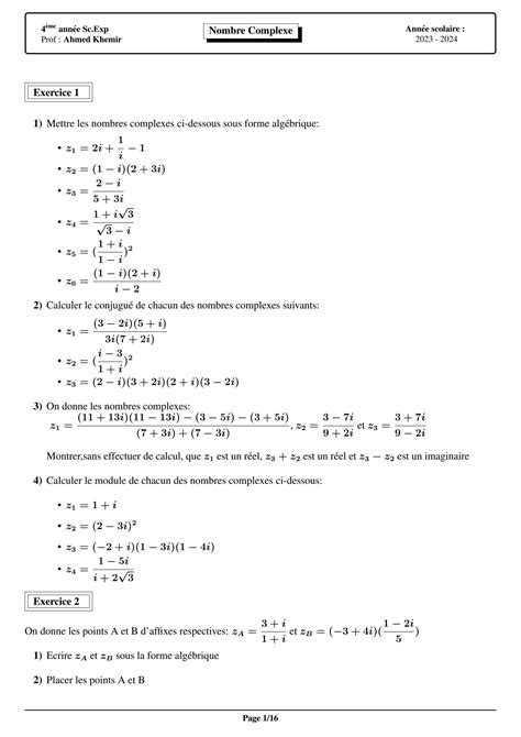 Solution Nombre Complexe Studypool