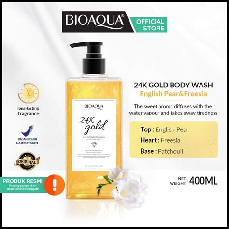 Jual BIOAQUA BODY WASH BIOAQUA 24K GOLD BODY WASH 400 ML Shopee