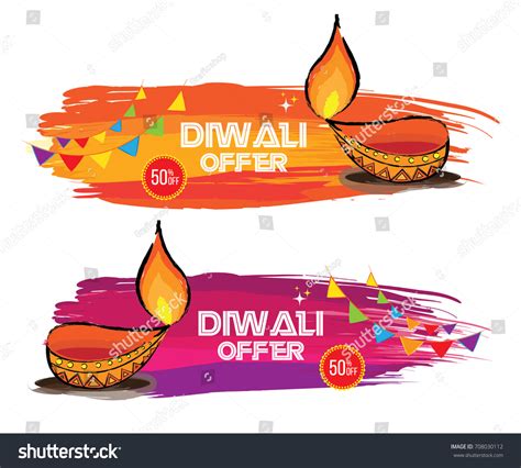 Diwali Festival Offer Banner Design Template Stock Vector Royalty Free