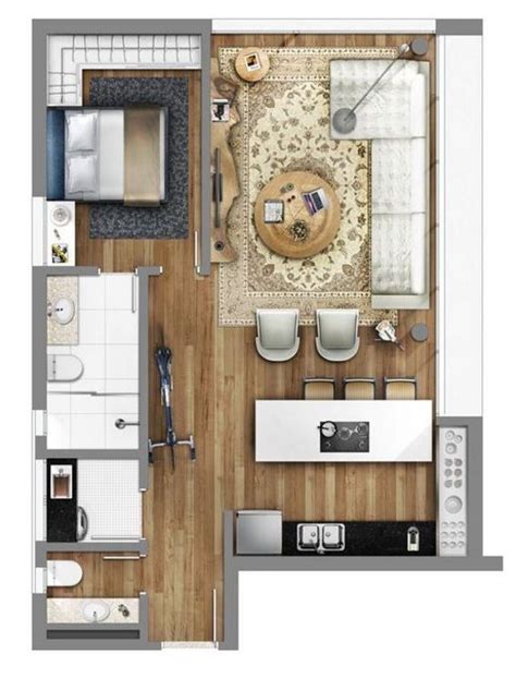 Plano De Casa Pequena M Studio Apartment Design Small Apartment