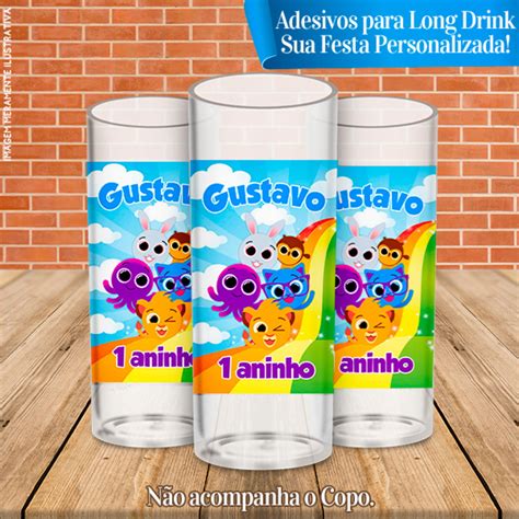 Adesivos Personalizados Para Copo Long Drink Bolofofos Elo