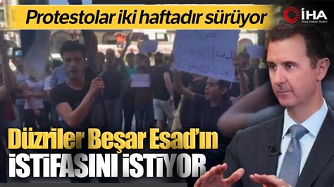 Suriye de Dürzilerin Esad Rejimini Protestoları İki Haftadır Sürüyor