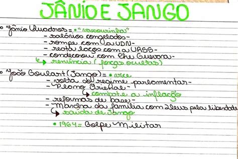 Resumo De Hist Ria Do Brasil J Nio Jango Resumos De Hist Ria