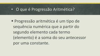 Progress O Aritm Tica No Cotidiano Ppt