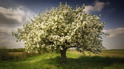 White Apple Tree In Bloom Background Apple Blossom Tree Picture