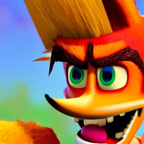 Crash Bandicoot Taking A Selfie Close Up Stable Diffusion