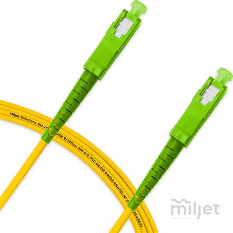 Cordão Óptico 3m SC APC SC APC SM 9 125 OS2 Simplex 2 0mm PVC Fibra