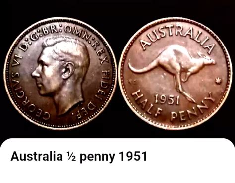 Australia Half Penny Quality Coin See Pics For Grade King