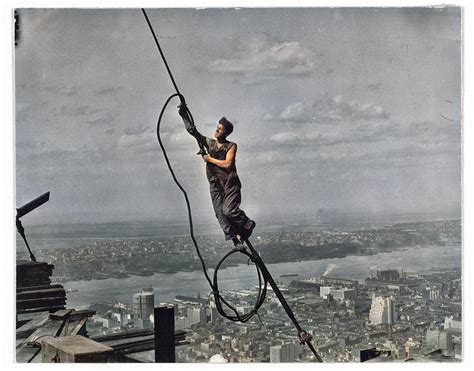 Icarus Empire State Building Photograph Of A Cable Worker Taken By