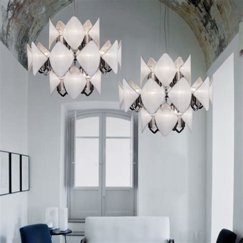 Contemporary Chandelier H M Patrizia Garganti Crystal Metal