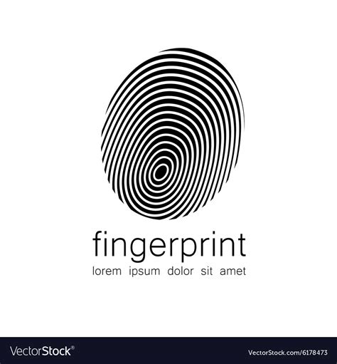 Fingerprint logo Royalty Free Vector Image - VectorStock