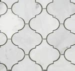 16 95 Carrara Venato Honed Arabesque Marble Mosaic Tile