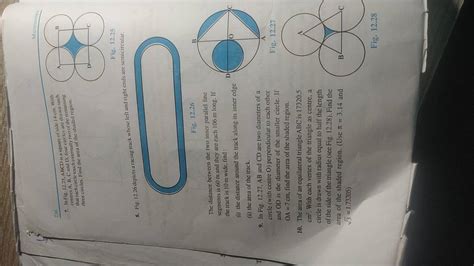 In Fig Abcd Is A Square Of Side Cm With Centres A B C An