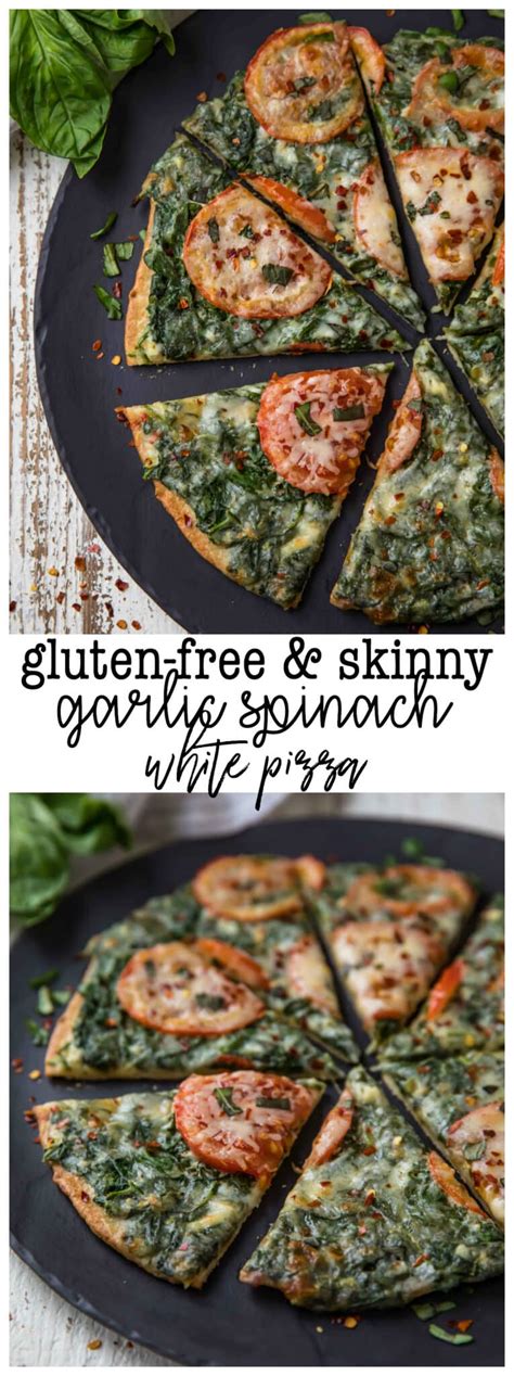 Skinny Garlic Spinach White Pizza Kims Cravings