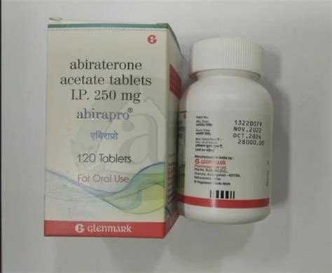 ABIRAPRO ABIRATERONE 250 MG TABLET 120 PACK Glenmark At Rs 6000