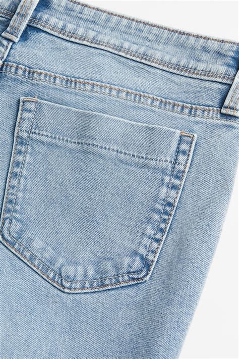 Flared Low Jeans Light Denim Blue Ladies Handm Gb