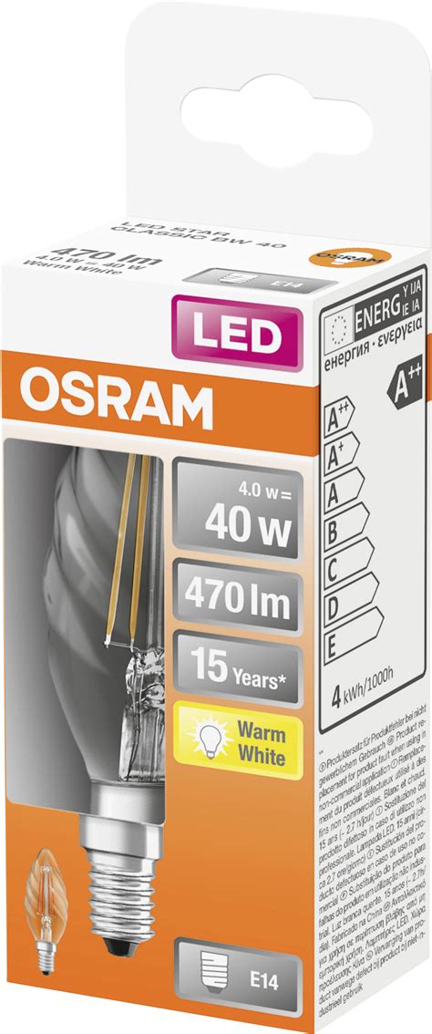 Osram Led Leuchtmittel Classic Bw E W Warmwei Klar Kaufen