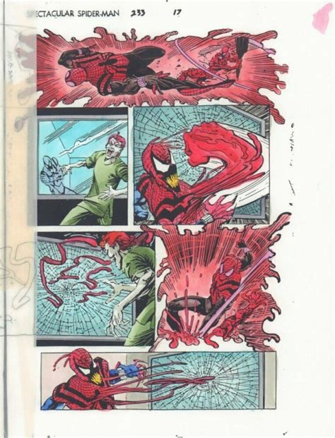 Spectacular Spider Man 233 P 17 Color Guide Art Spider Carnage By