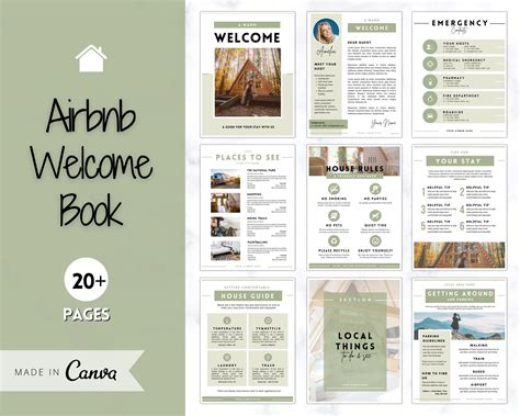 Купить с кэшбэком Welcome Book Template Airbnb Welcome Guide Editable