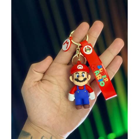 Super Mario Bros Chaveiros Pvc Borracha Personagens Serie Animada Super