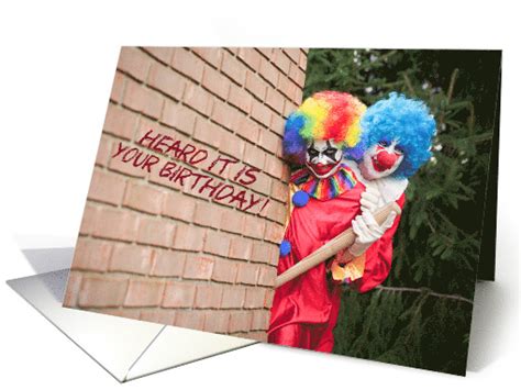 Happy Birthday Creepy Clowns card (1524904)