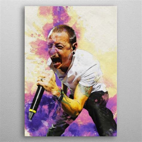 Smudge Chester Bennington Poster Picture Metal Print Paint By The