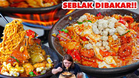 Nagih Banget Makan Seblak Pedas Tapi Dibakar Diatas Coet Youtube