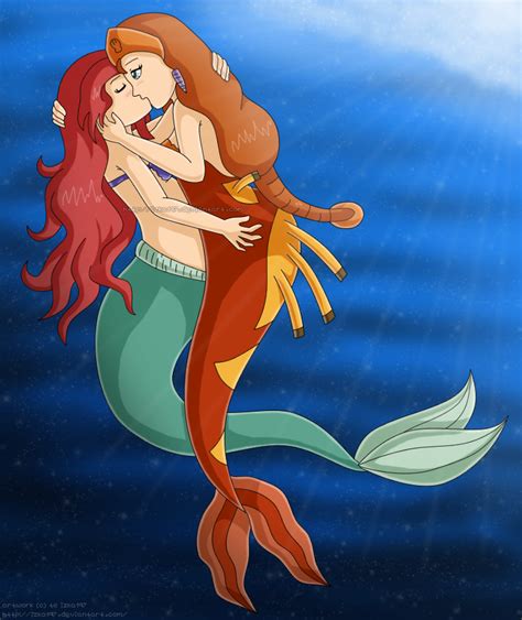 Commission Mermaids Ariel X Saleen Yuri By Izka197 Hentai Foundry