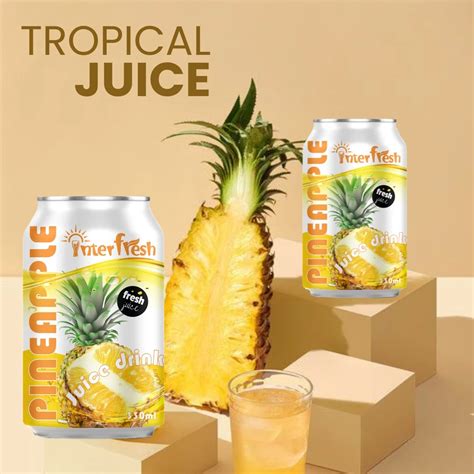 Ml Pineapple Fruit Juice Drink Free Sample In Aluminum Can Tropical