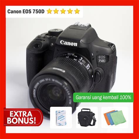 Jual Canon 750D Kamera DSLR Fullset Shopee Indonesia