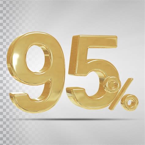 Premium Psd Gold 95 Percent Luxury 3d Render