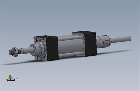 Sij双轴复动行程可调型气缸sij32×250 S Cs1u1solidworks 2018模型图纸下载 懒石网