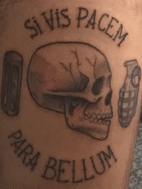 Si Vis Pacem Para Bellum Sword Tattoo