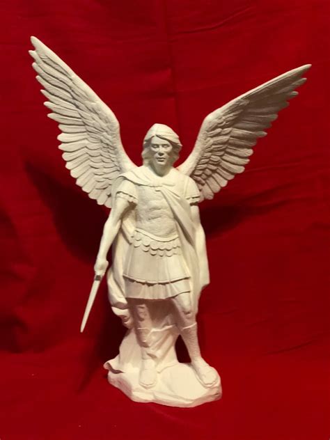 Archangel Michael With Wings in Ceramic Bisque Ready to Paint | Etsy