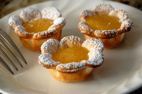 Flower Shaped Mini Lemon Curd Tarts Foodflag