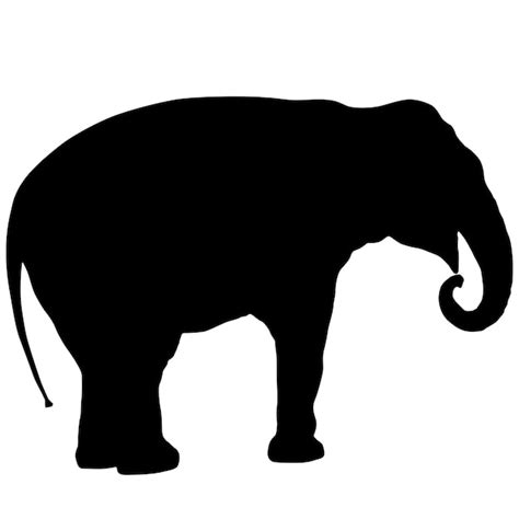 Premium Vector Silhouette Large African Elephant On A White Background