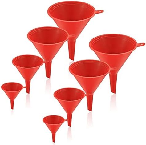 10pcs Plastic Funnel Set 63 Inch Wide Mouth Oil Funnels