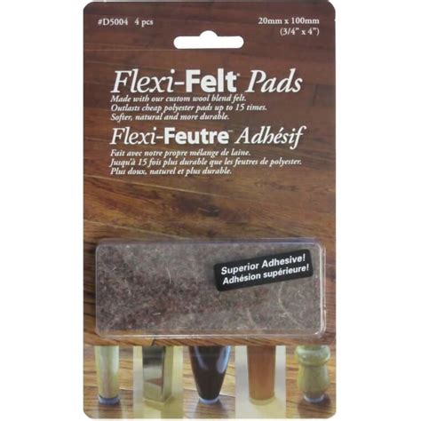 Flexi Felt 4 Pack 34x4 Brown Strip Felt Pads Home Hardware