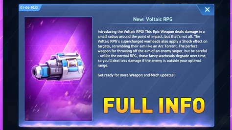 Voltaic Rpg Here Finally New Weapon Coming Full Info Mech Arena