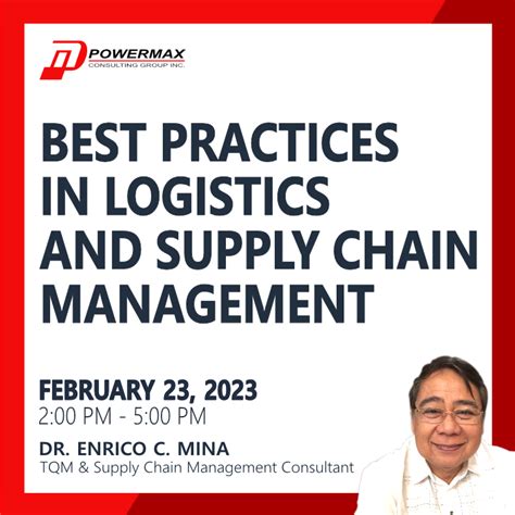 Best Practices In Logistics And Supply Chain Management POWERMAX