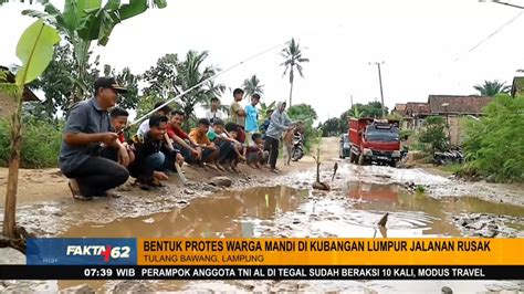 Warga Lampung Protes Jalan Rusak Parah Tak Kunjung Diperbaiki Fakta