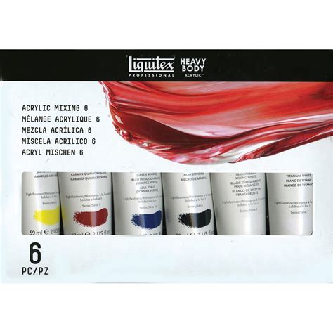 Liquitex Acrylic Mixing 6 Set United Art And Education